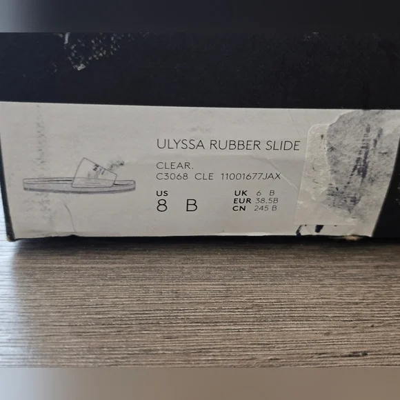 Coach Ulyssa Rubber Slide Clear Size 8 Coastal Nautical Vaca Casual Streetwear - Picture 5 of 15